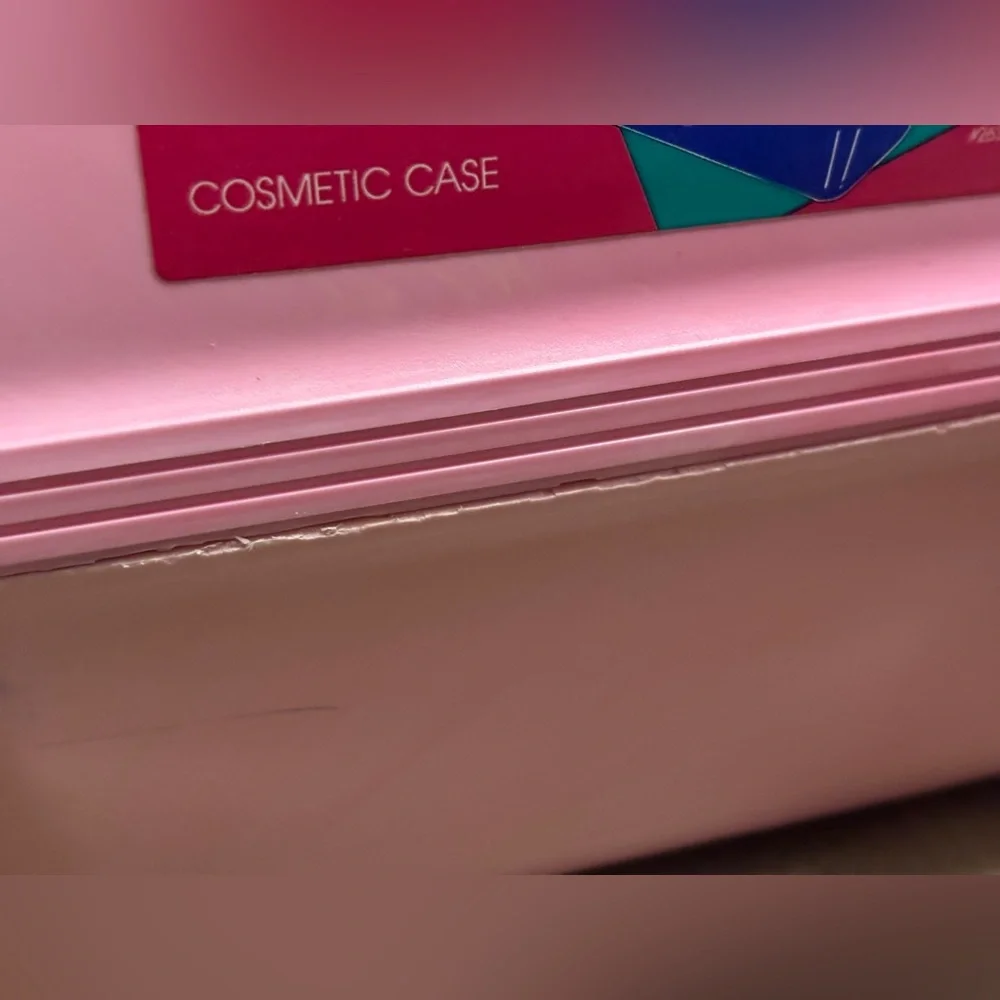 Vintage Caboodles 3 Tier Makeup Travel Case w/Vanity Mirror Pink & Purple READ - Picture 11 of 12